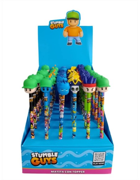 Matita con Topper Stumble Guys assortita art 62093 Tinta Unita  | Scin