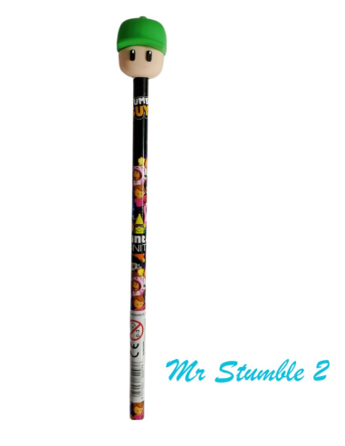 Matita con Topper Stumble Guys assortita art 62093 Tinta Unita  | Scin