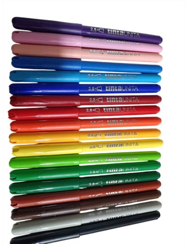 PENNARELLI TINTA UNITA PUNTA 2.8 - 18 COLORI ART 43887  | Scintu Bazar