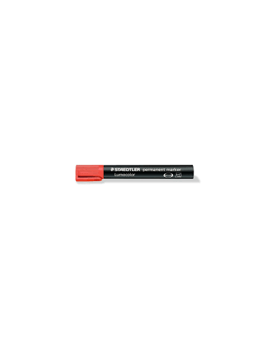 Marcatore Indelebile Staedtler Lumocolor Scalpello Rosso  | Scintu Baz