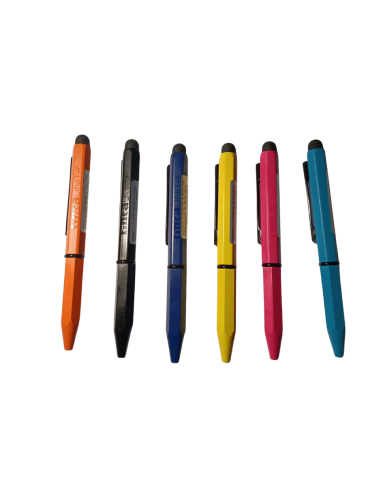Penna sfera mini touch colori fusto assortiti inchiostro blu Tinta Uni