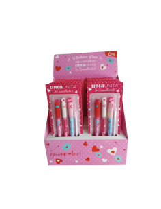 Penne Le Cancellabili Fashion pen tinta unita Love ink blu blister 3 p