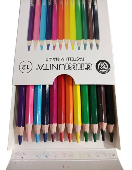 PASTELLI LEGNO  MINA 4MM TINTA UNITA SCATOLA 12 COLORI  ART 41457 POOL
