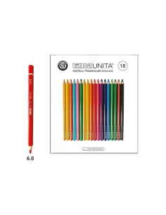 PASTELLI TRIANGOLARI BIG 6.0 TINTA UNITA 18 COLORI ART 60010 POOL OVER