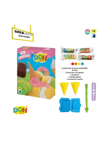 Set Pasta Modellabile Doh Tinta Unita Ice Cream  | Scintu Bazar