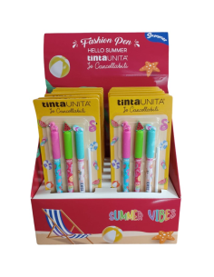 Penne Fashion Pen Le Cancellabili Hello Summer Beach blister 3 penne i