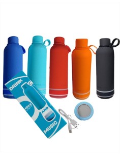 Borraccia termica 400ml con bluetooth Drink E Music colori assortiti  