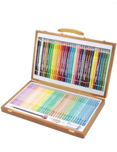 Valigetta legno TintaUnita Art 72 Pastelli 4.2 36 Pastel + 36 Classic 