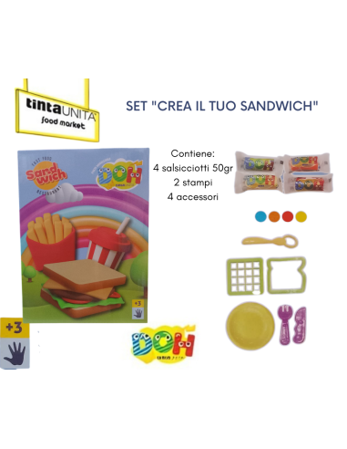 Set Pasta Modellabile Doh Tinta Unita Sandwich  | Scintu Bazar