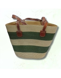 Borsa Mare in Rafia Donna  con Zip e Manici Rigidi – Borsa Estiva Capi