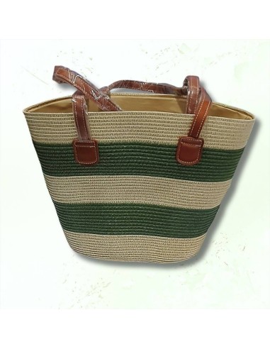 Borsa Mare in Rafia Donna  con Zip e Manici Rigidi – Borsa Estiva Capi