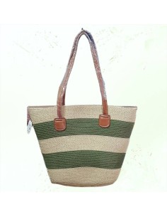 Borsa Mare in Rafia Donna  con Zip e Manici Rigidi – Borsa Estiva Capi 2